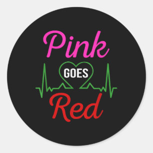 Sticker Rond Aka Pink Va Rouge Pour Les Femmes Sensibilisation