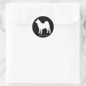 Sticker Rond Akita (Sac)