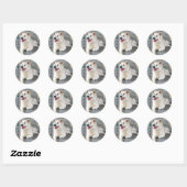 Sticker Rond Akita (Feuille)