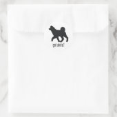 Sticker Rond Akita (Sac)