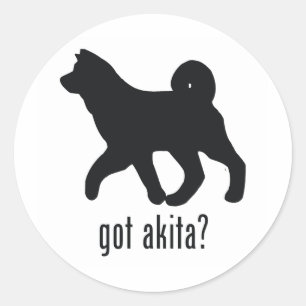 Sticker Rond Akita