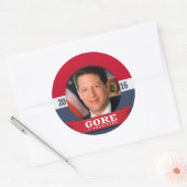 STICKER ROND AL GORE 2016 (Enveloppe)