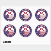 Sticker Rond Alabama (Feuille)
