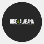 Sticker Rond Alabama Hike Little River Canyon Tree Retro Graphi (Devant)