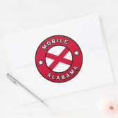 Sticker Rond Alabama mobile (Enveloppe)