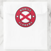Sticker Rond Alabama mobile (Sac)
