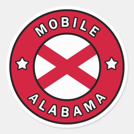 Sticker Rond Alabama mobile (Devant)