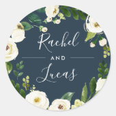 Sticker Rond Alabaster | Botanical Wreath Wedding (Devant)