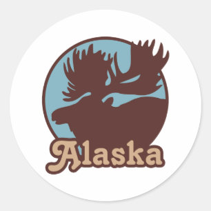 Sticker Rond Alaska