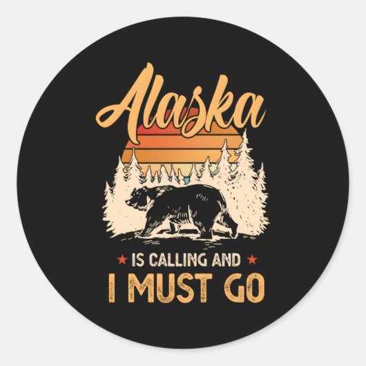 Sticker Rond Alaska (Devant)