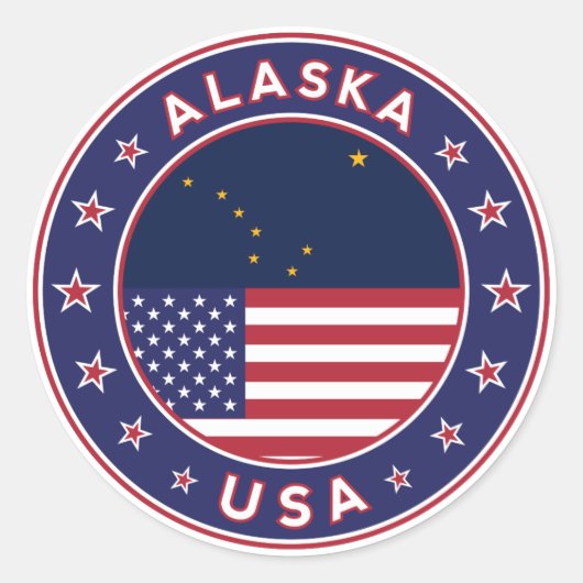 Sticker Rond Alaska (Devant)