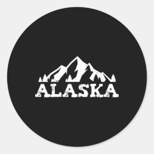 Sticker Rond Alaska