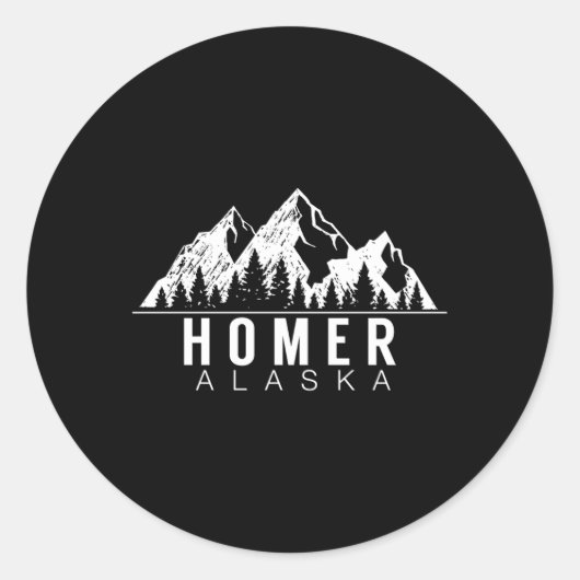 Sticker Rond Alaska Gif Homer Alaska (Devant)