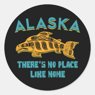 Sticker Rond Alaska : Il n'y a pas d'endroit comme Nome