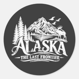 Sticker Rond Alaska Le Dernier Frontière
