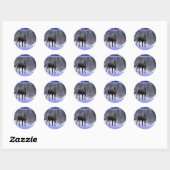 Sticker Rond Alaska Moose (Feuille)