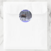 Sticker Rond Alaska Moose (Sac)