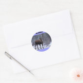 Sticker Rond Alaska Moose (Enveloppe)