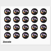 Sticker Rond Alaska Moose Sillouette (Feuille)