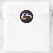 Sticker Rond Alaska Moose Sillouette (Sac)