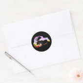 Sticker Rond Alaska Moose Sillouette (Enveloppe)