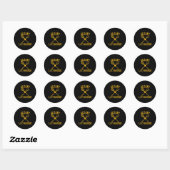 Sticker Rond Albany Lacrosse vintage (Feuille)