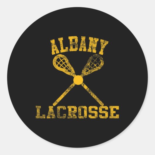 Sticker Rond Albany Lacrosse vintage (Devant)