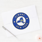 Sticker Rond Albany New York (Enveloppe)
