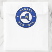Sticker Rond Albany New York (Sac)