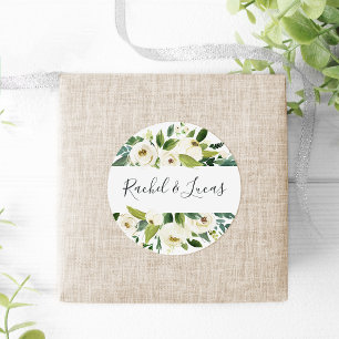 Sticker Rond Albâtre Mariage végétal