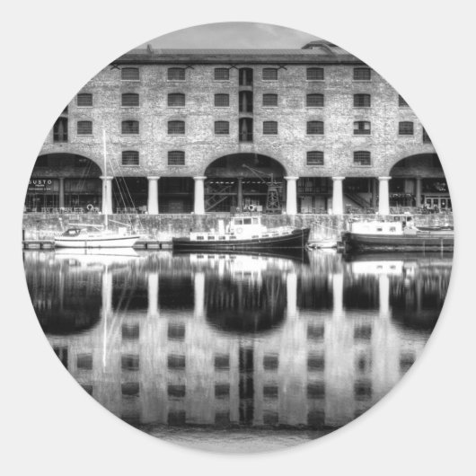 Sticker Rond Albert Dock Liverpool (Devant)