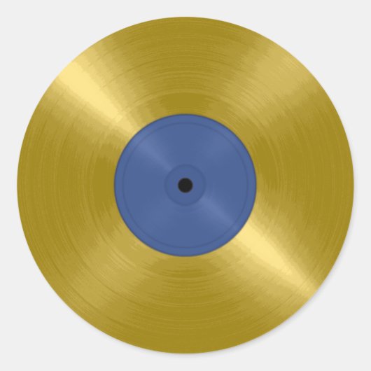 Sticker Rond Album Gold Vinyl Record (Devant)