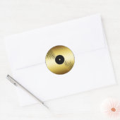 STICKER ROND ALBUM RECORD D'OR (Enveloppe)