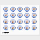 Sticker Rond Album scrapbook bleu 2e anniversaire garçon (Feuille)