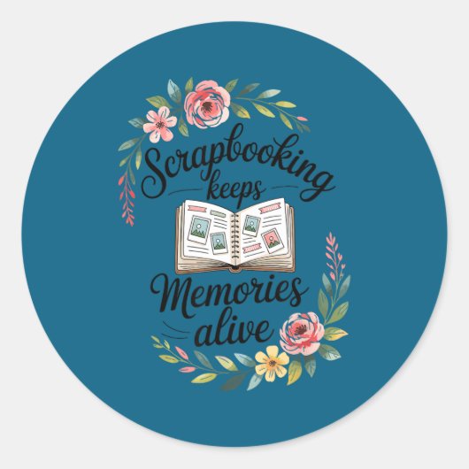 Sticker Rond Album scrapbooking mignon (Devant)