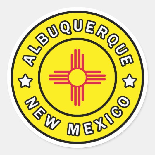 Sticker Rond Albuquerque Nouveau-Mexique (Devant)