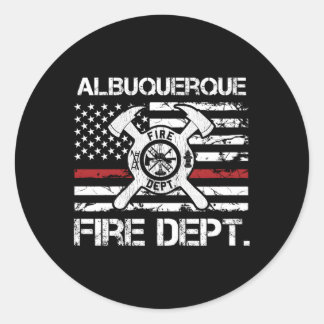 Sticker Rond Albuquerque Nouveau-Mexique Service d'incendie Min