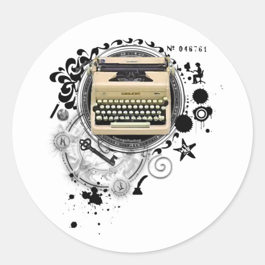 Sticker Rond Alchimie de l'écriture (Devant)