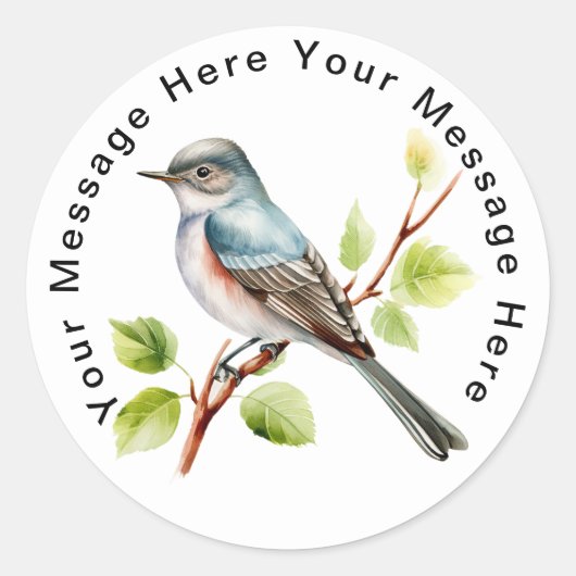 Sticker Rond Alder Flycatcher (Devant)