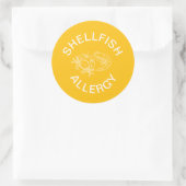 Sticker Rond Alerte d'allergie aux mollusques (Sac)