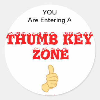 Sticker Rond Alerte de clé de pouce de la Corne française