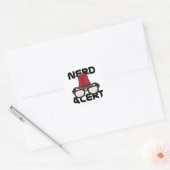 Sticker Rond Alerte nerd ! (Enveloppe)