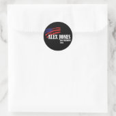 Sticker Rond Alex Jones pour le président 2016 (Sac)