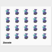 Sticker Rond Alexigender Drapeau Gander Pride Lgbtq Koala Class (Feuille)