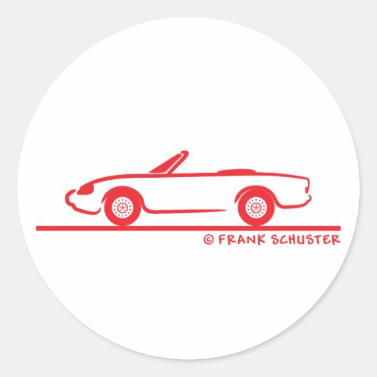 Sticker Rond Alfa Romeo Spider Duetto (Devant)