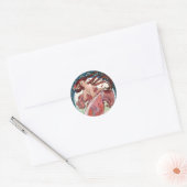 Sticker Rond Alfons Mucha 1898 Danse (Enveloppe)