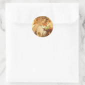 Sticker Rond Alfons Mucha : Fruits (Sac)