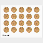 Sticker Rond Alfons Mucha ~ Le rose (Feuille)