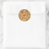 Sticker Rond Alfons Mucha ~ Le rose (Sac)