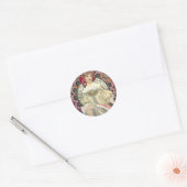 Sticker Rond Alfons Mucha Reverie 1897 (Enveloppe)